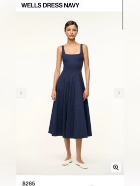 Staud Wells Dress - Navy